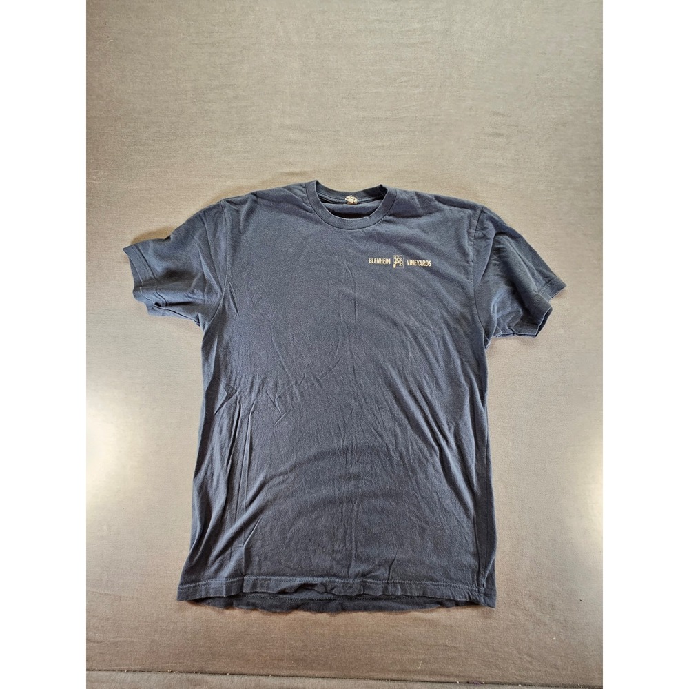 Blenheim Vineyards 2011 Painted White Pig Graphic T-Shirt Gray Mens Large